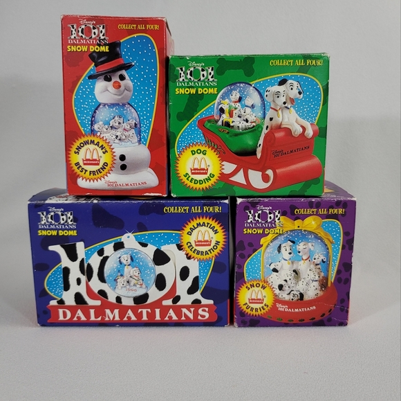 Set Of 4 Vtg 1996 Disney 101 Dalmatians Snow Domes - Picture 16 of 16